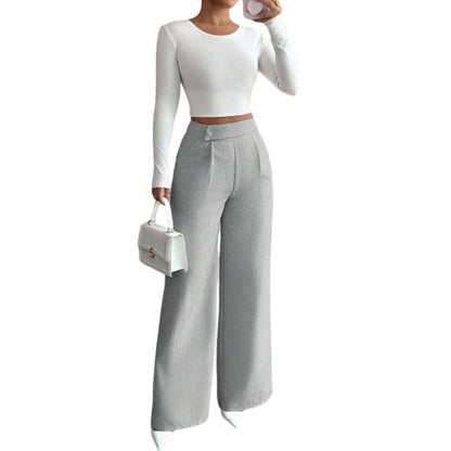 Women's Elegant  High Waist Wide Leg Pants