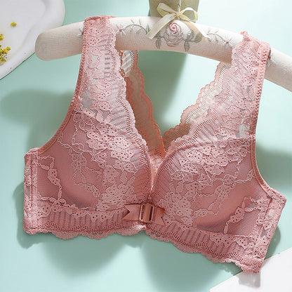 Women's Wire-Free Front Closure Lace Bra