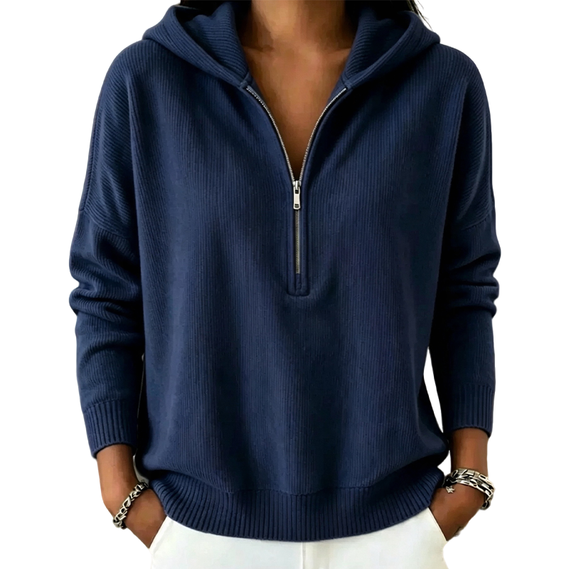 Women's Half Zip Hooded Sweatshirt