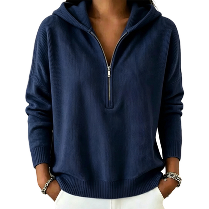 Women's Half Zip Hooded Sweatshirt