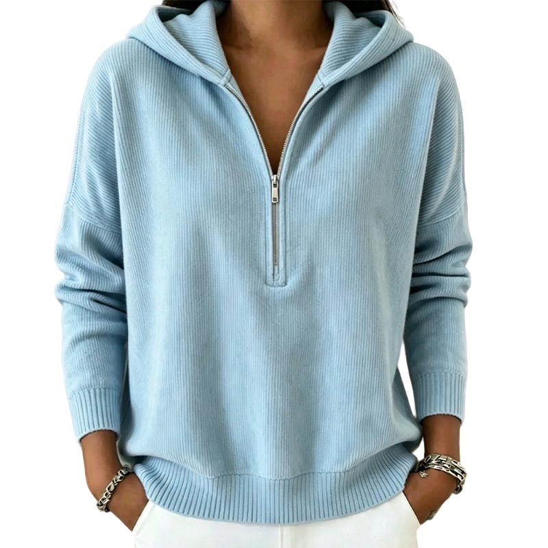 Women's Half Zip Hooded Sweatshirt
