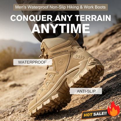 Men's Waterproof Non-Slip Hiking & Work Boots