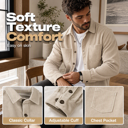 Men's Casual Corduroy Shirt Jacket