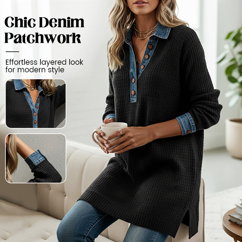 Women's Casual Long Sleeve Collared Dress