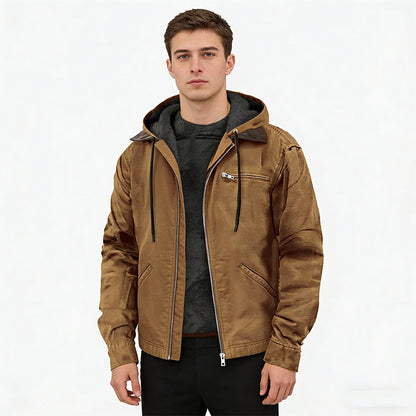 Men's Warm Hooded Work Jacket
