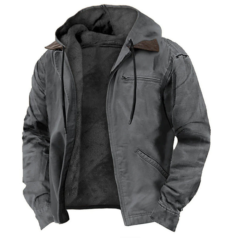 Men's Warm Hooded Work Jacket
