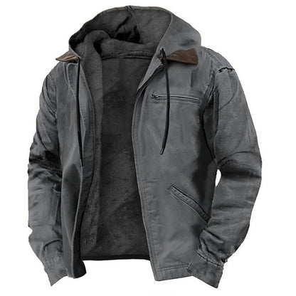 Men's Warm Hooded Work Jacket