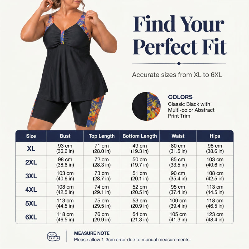 Women's Flowy Tankini Top and Shorts Swimsuit