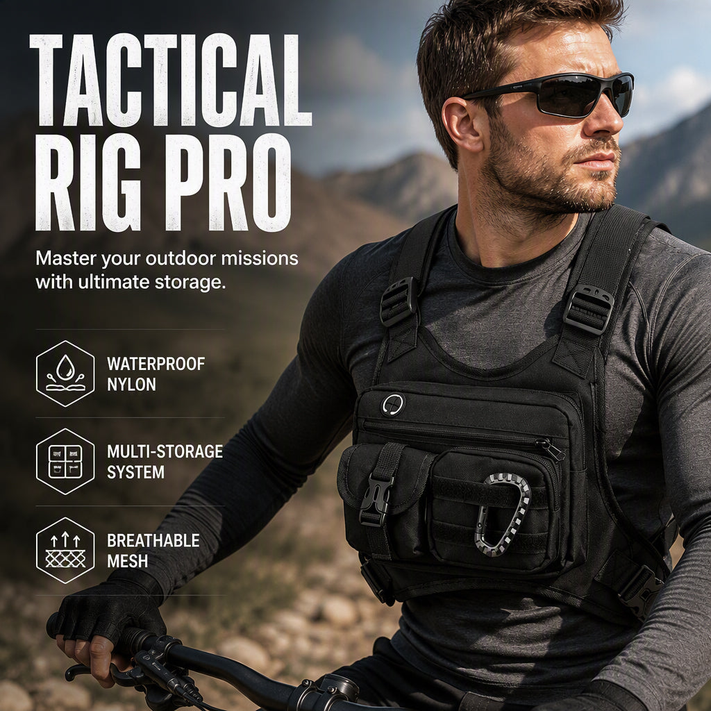 Men's Tactical Chest Rig Bag for Outdoor Cycling