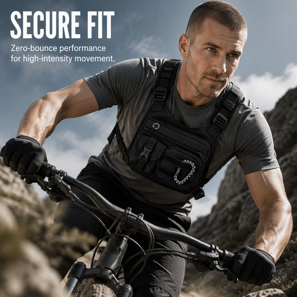 Men's Tactical Chest Rig Bag for Outdoor Cycling