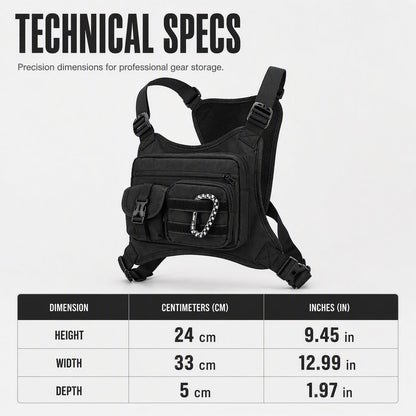 Men's Tactical Chest Rig Bag for Outdoor Cycling