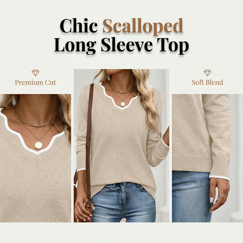 Women’s Casual Long Sleeve Knit Top
