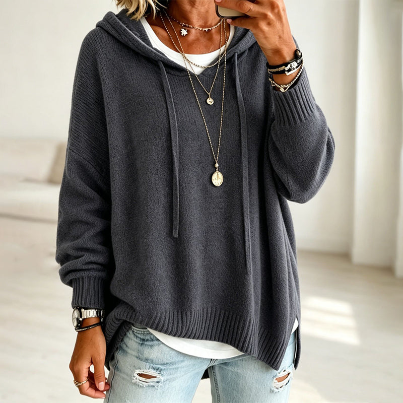 Women's Casual Hooded Knit Sweater