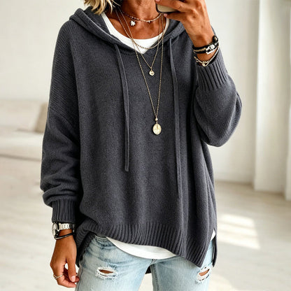 Women's Casual Hooded Knit Sweater