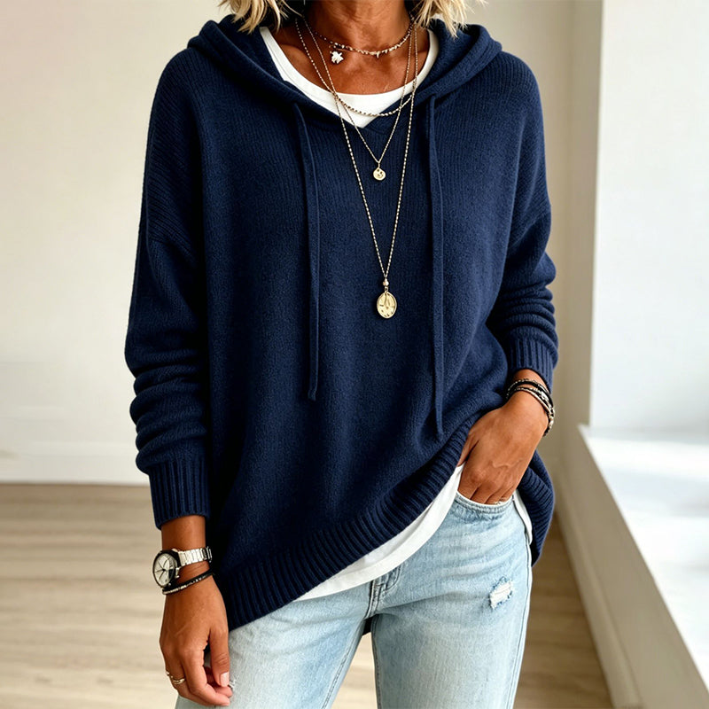 Women's Casual Hooded Knit Sweater