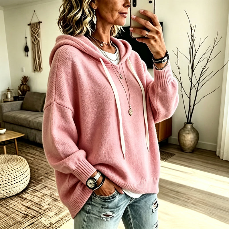 Women's Casual Hooded Knit Sweater