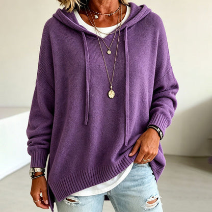 Women's Casual Hooded Knit Sweater