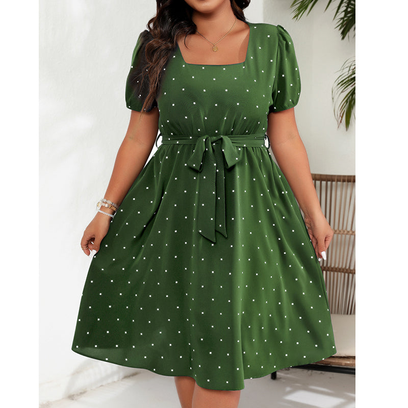 Women's Plus Size Polka Dot Dress 