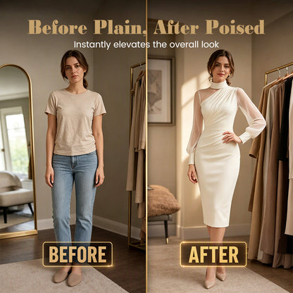 Women's Mock Neck Mesh Bodycon Dress