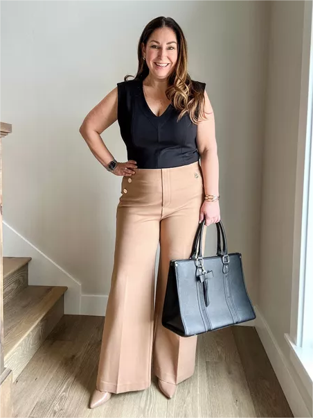 49% OFF TODAY💥Tummy Control Button Wide Leg Pant