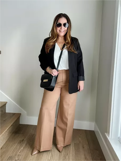 49% OFF TODAY💥Tummy Control Button Wide Leg Pant