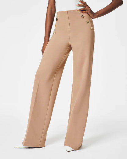 49% OFF TODAY💥Tummy Control Button Wide Leg Pant