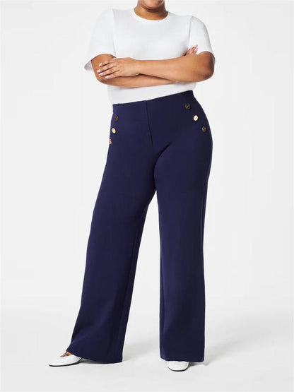 49% OFF TODAY💥Tummy Control Button Wide Leg Pant