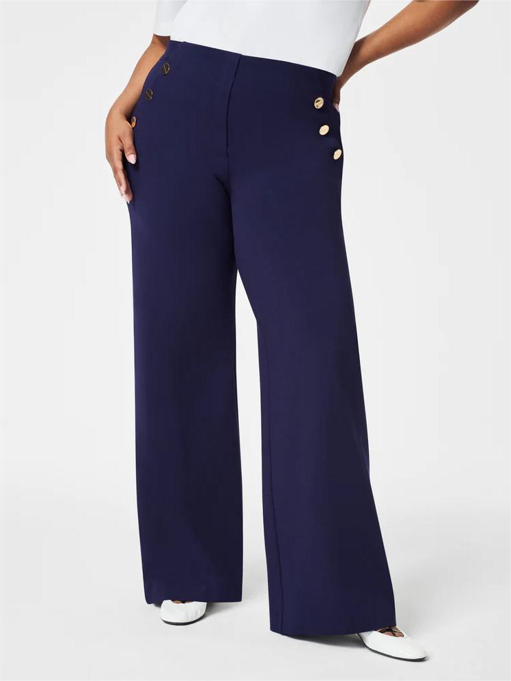 49% OFF TODAY💥Tummy Control Button Wide Leg Pant