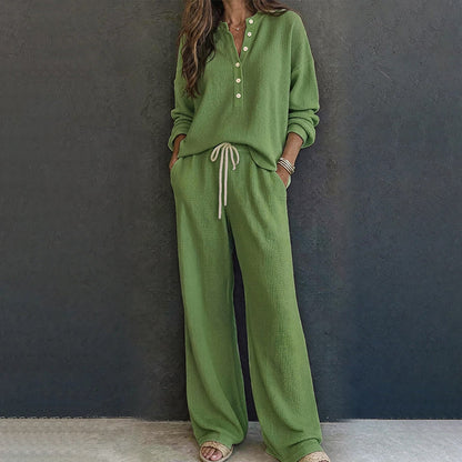 Women's Waffle Knit Lounge Set
