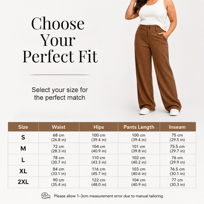 Women's Striped Flared Dress Pants