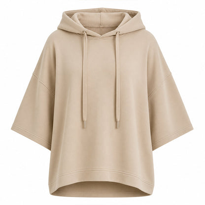 Women's Loose Fit Wide Sleeve Hoodie Casual Sweatshirt