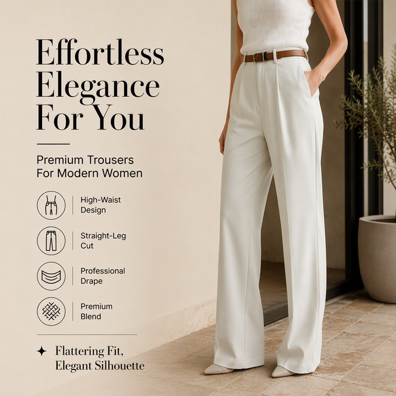 Women's High Waisted Wide Leg Suit Pants