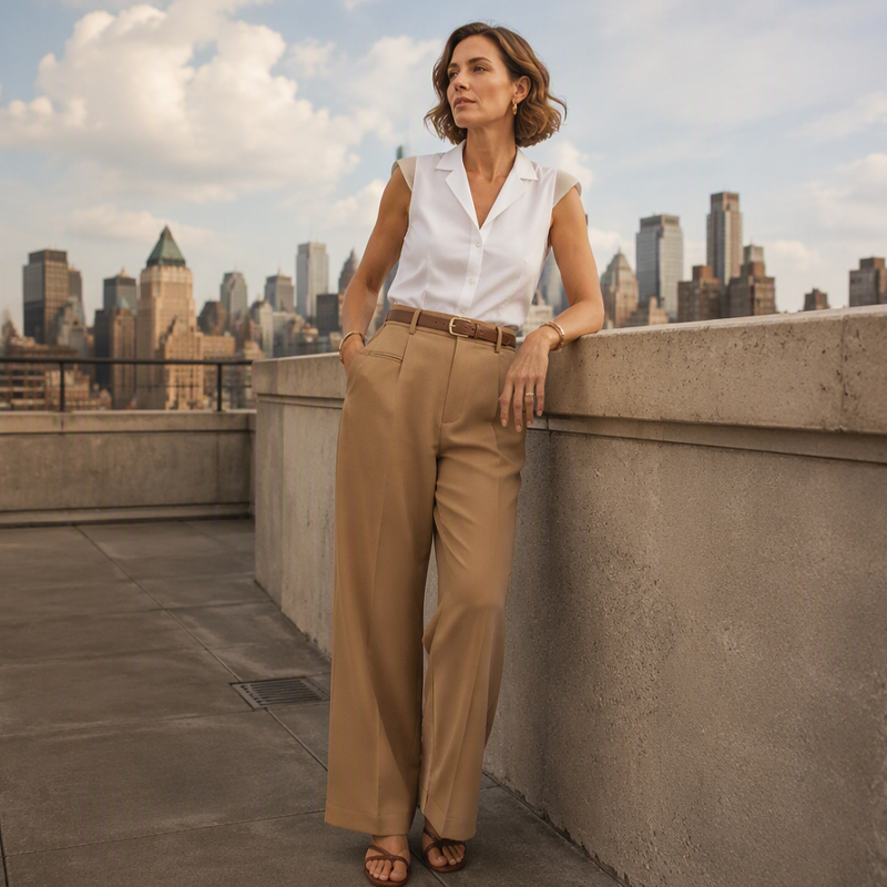 Women's High Waisted Wide Leg Suit Pants