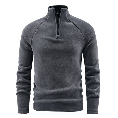 Men's Polar Fleece Stand Collar Warm Sweatshirt
