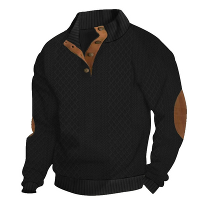 Men's Casual Loose Jacquard Sweatshirt