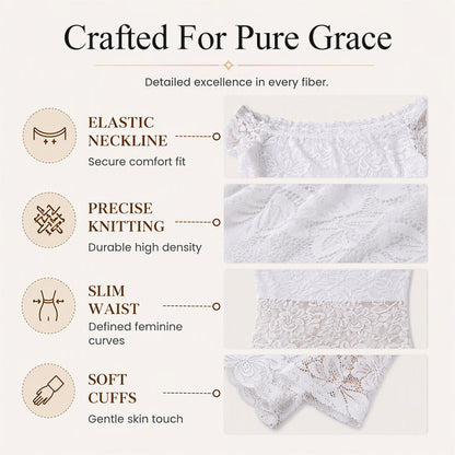 Women's Off-The-Shoulder Lace T-Shirt