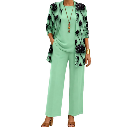 Women's Elegant Printed 3-Piece Set