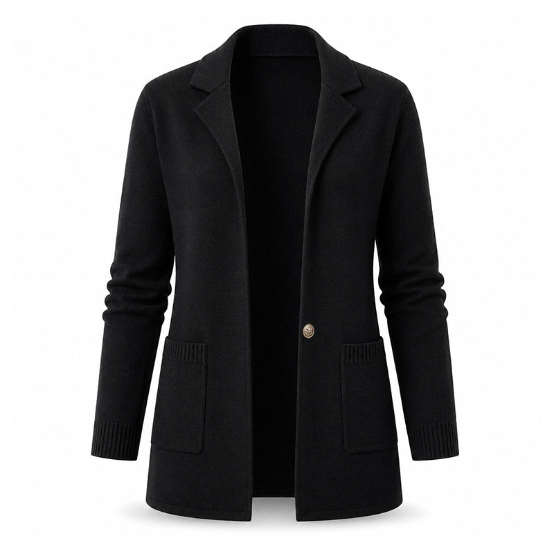 Women's Lapel Collar Knit Cardigan