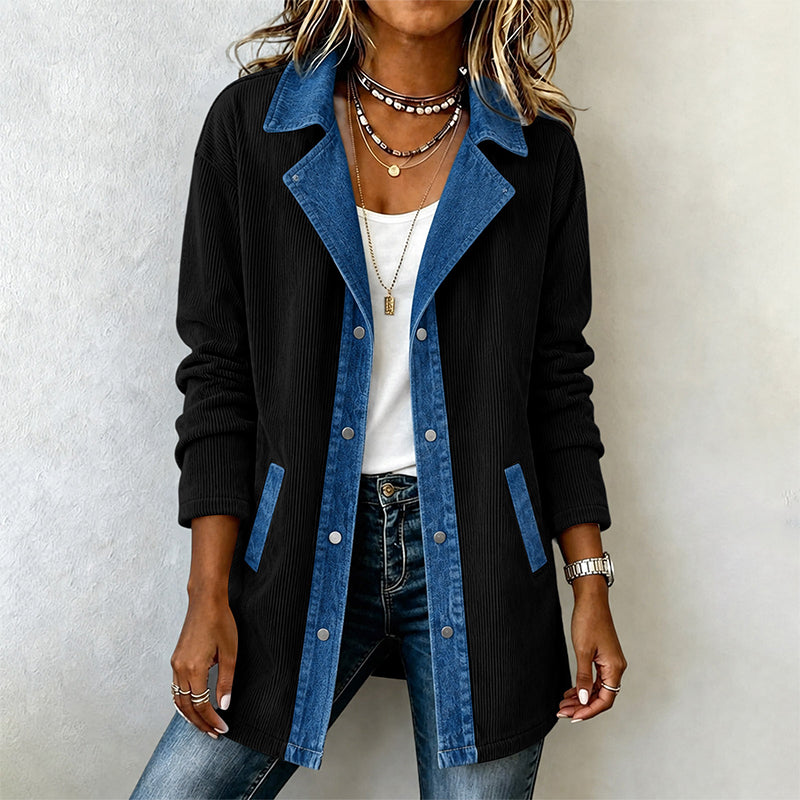 Women's Casual Denim Patchwork Jacket