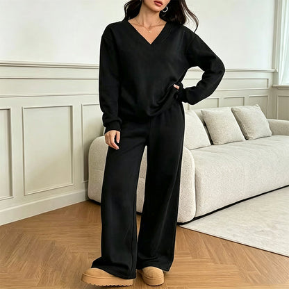 Women's Off Shoulder Sweatshirt & Pants Set