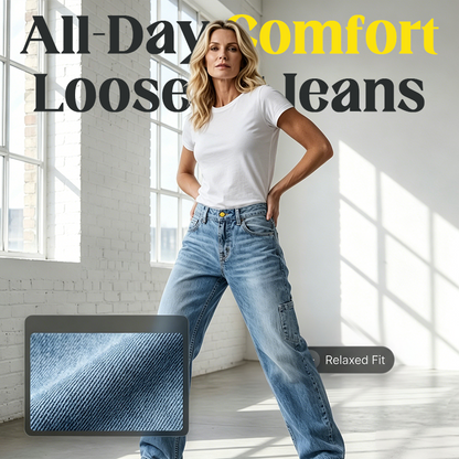Women’s Casual Loose Fit Straight Leg Jeans