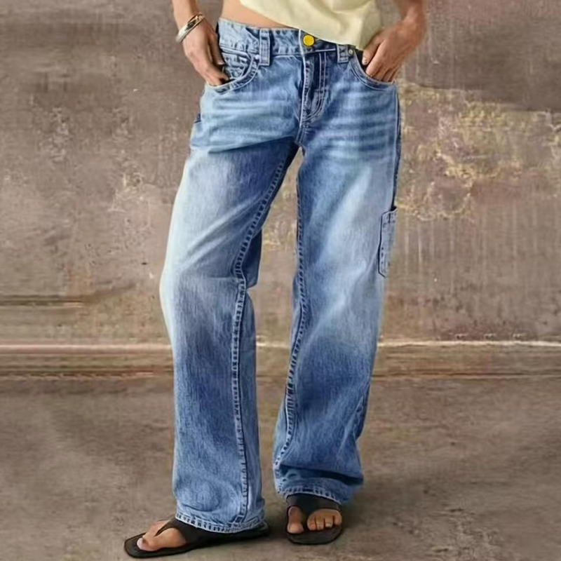 Women’s Casual Loose Fit Straight Leg Jeans