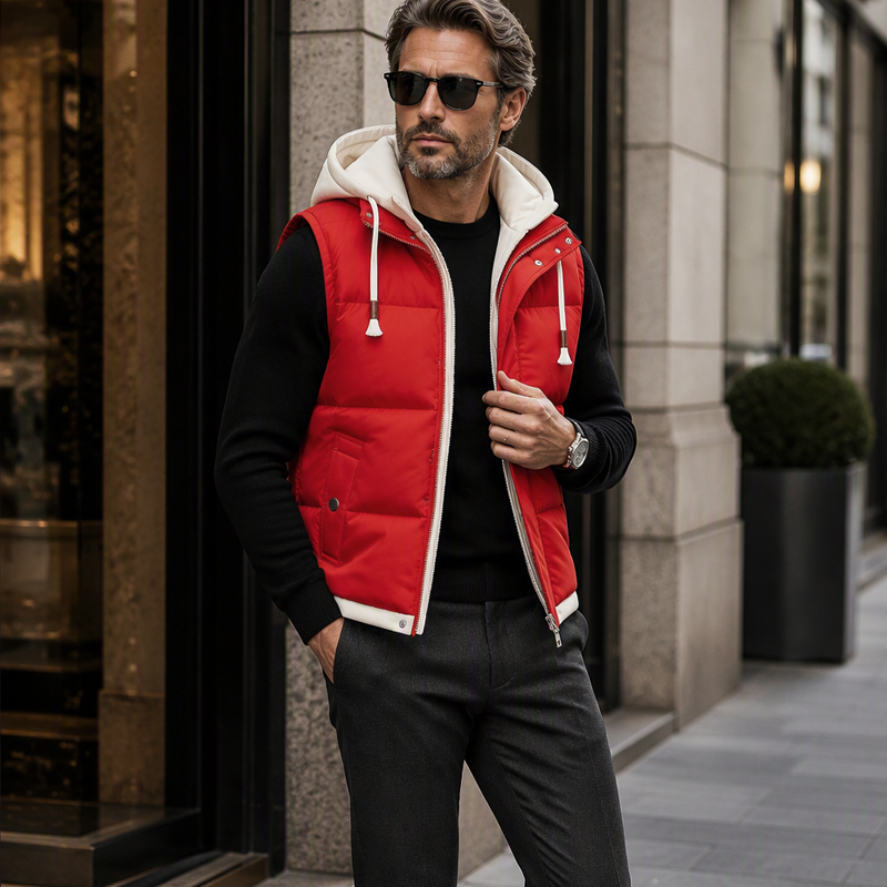 Thickened Hooded Winter Puffer Vest