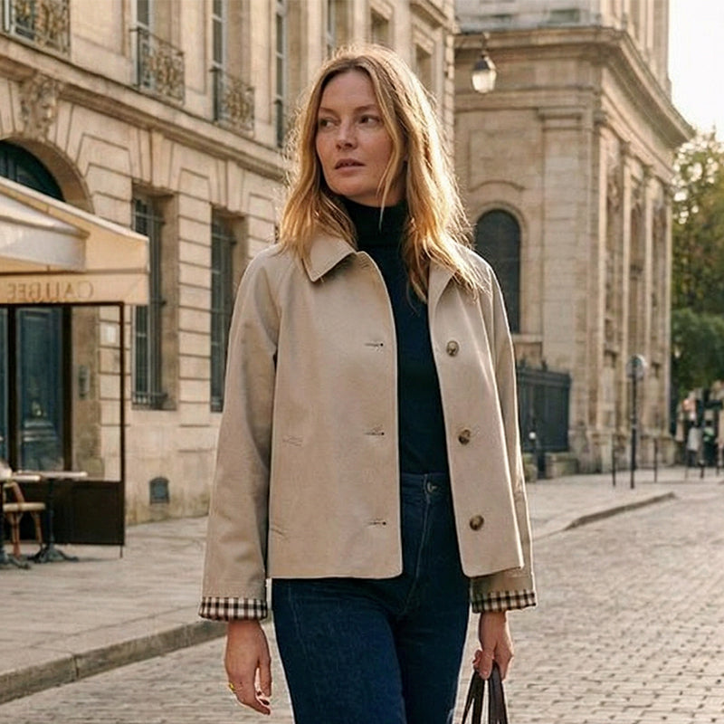 Women's Single-Breasted Cropped Jacket