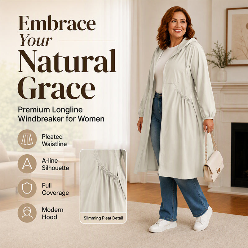 Women's Casual Loose Mid-Length Hooded Jacket