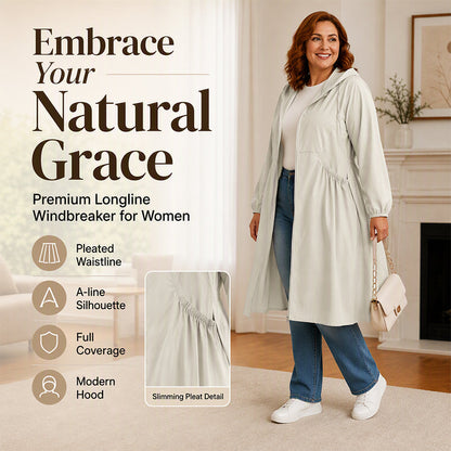Women's Casual Loose Mid-Length Hooded Jacket