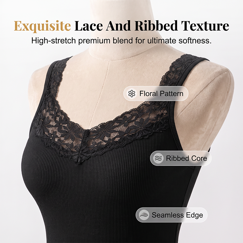 Women's Plus Size Lace Slim Fit Tank Top