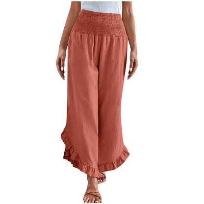 Women's High Waist Cotton Linen Pants