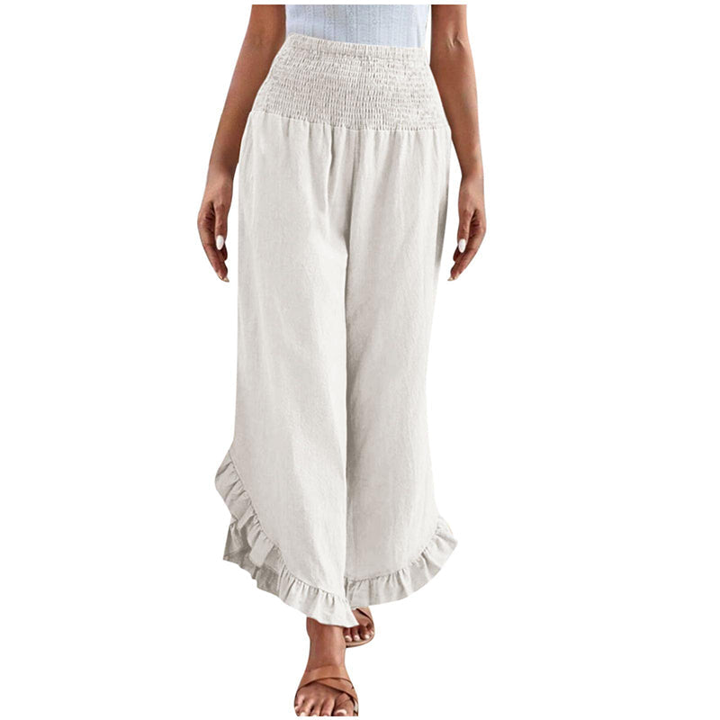 Women's High Waist Cotton Linen Pants