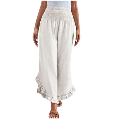 Women's High Waist Cotton Linen Pants